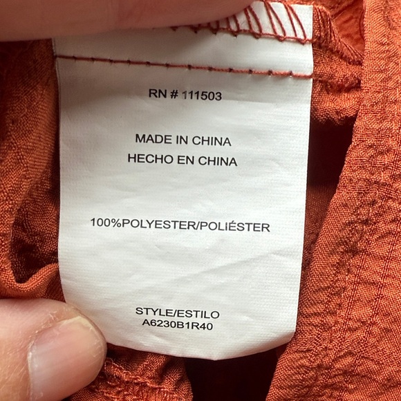 Rust Orange Ruffled Mini Dress - Picture 4 of 4